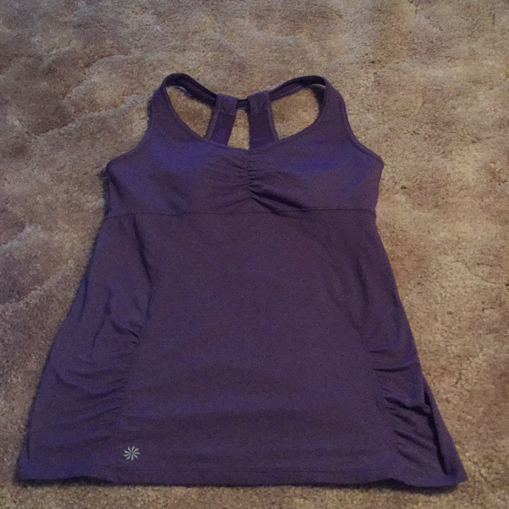 Athleta purple long workout tank